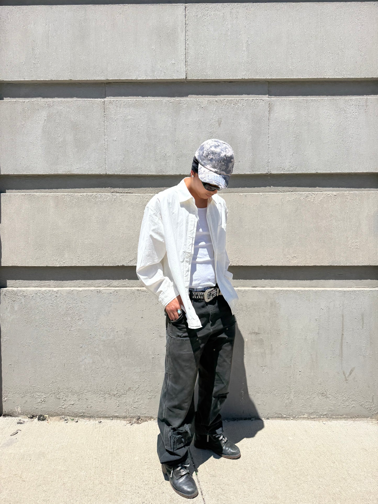 White Double Layer Detail Shirt