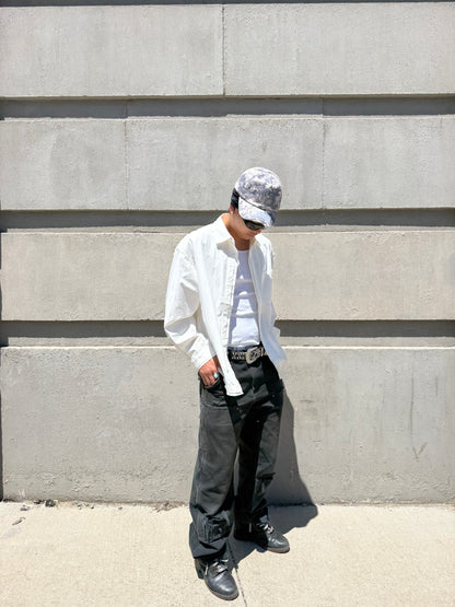 White Double Layer Detail Shirt