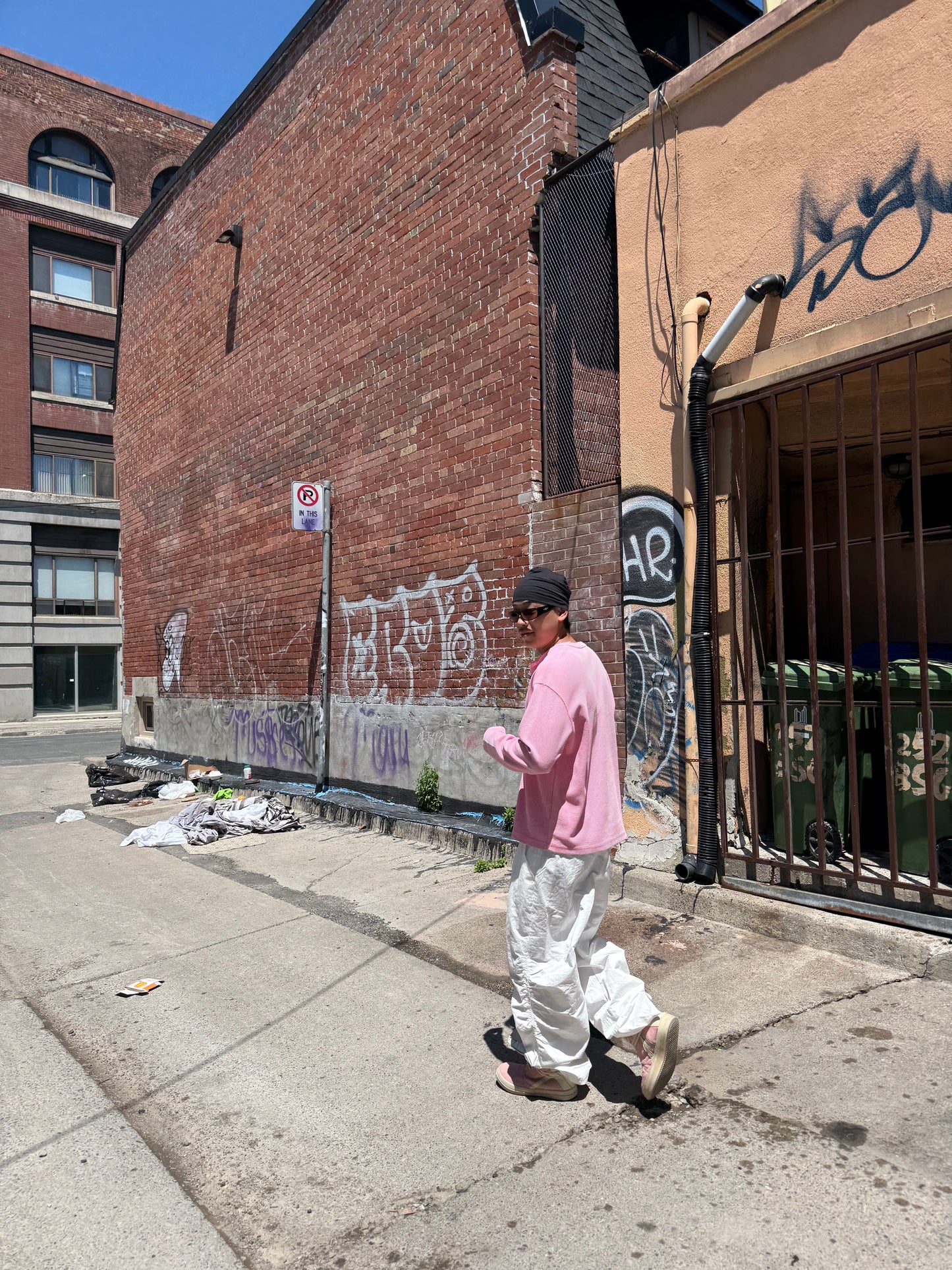 White Balloony Parachute Pants