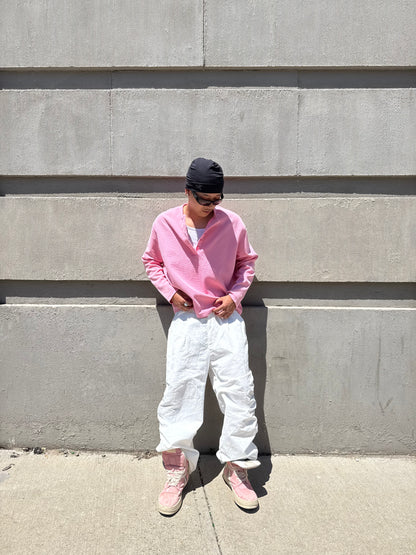 White Balloony Parachute Pants