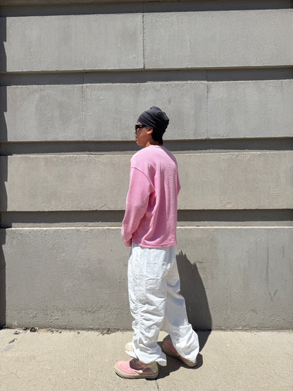 White Balloony Parachute Pants