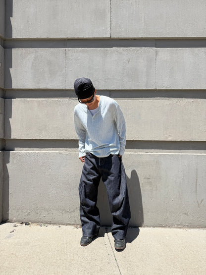 Blue COOL Mild See-Thru Henley