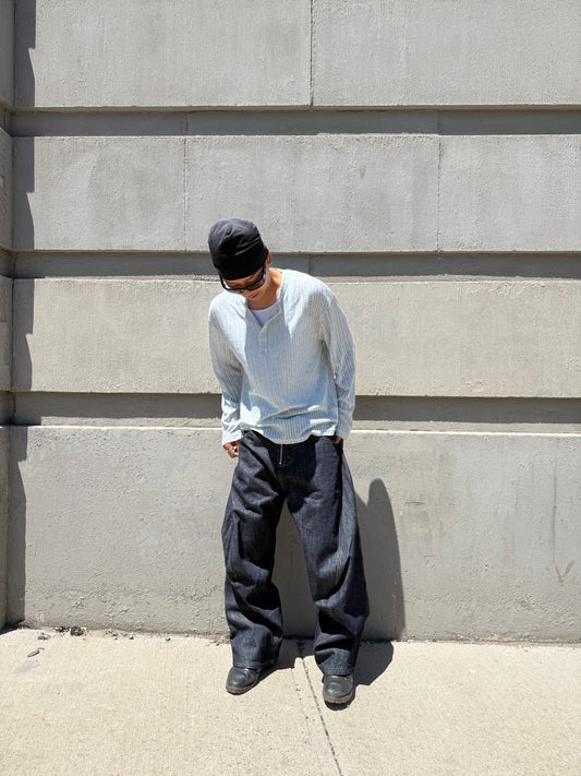 Blue COOL Mild See-Thru Henley