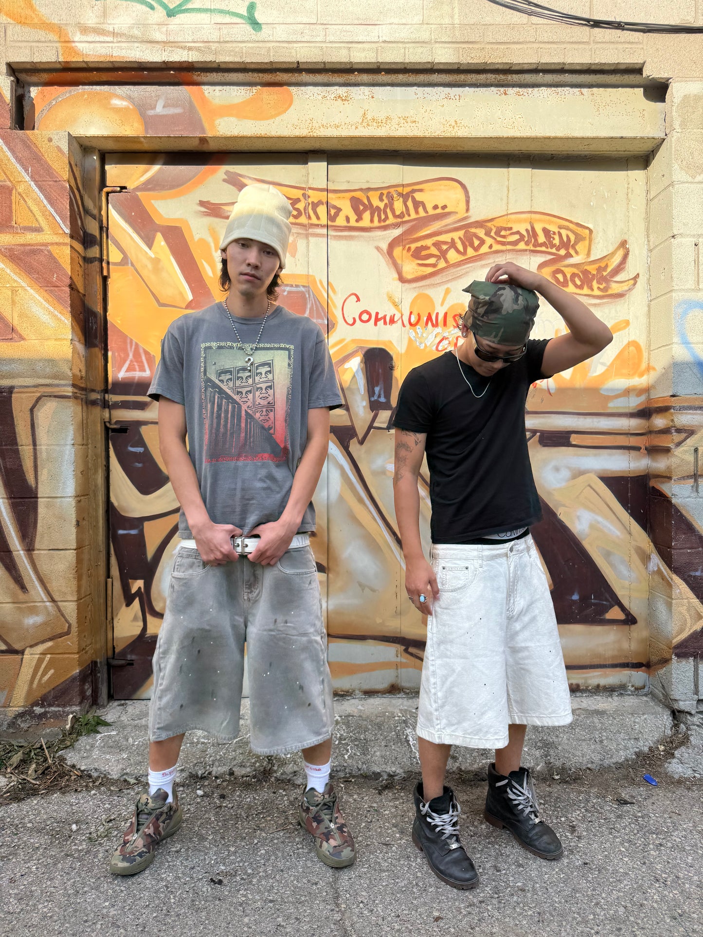 Waxed Detail White Jorts