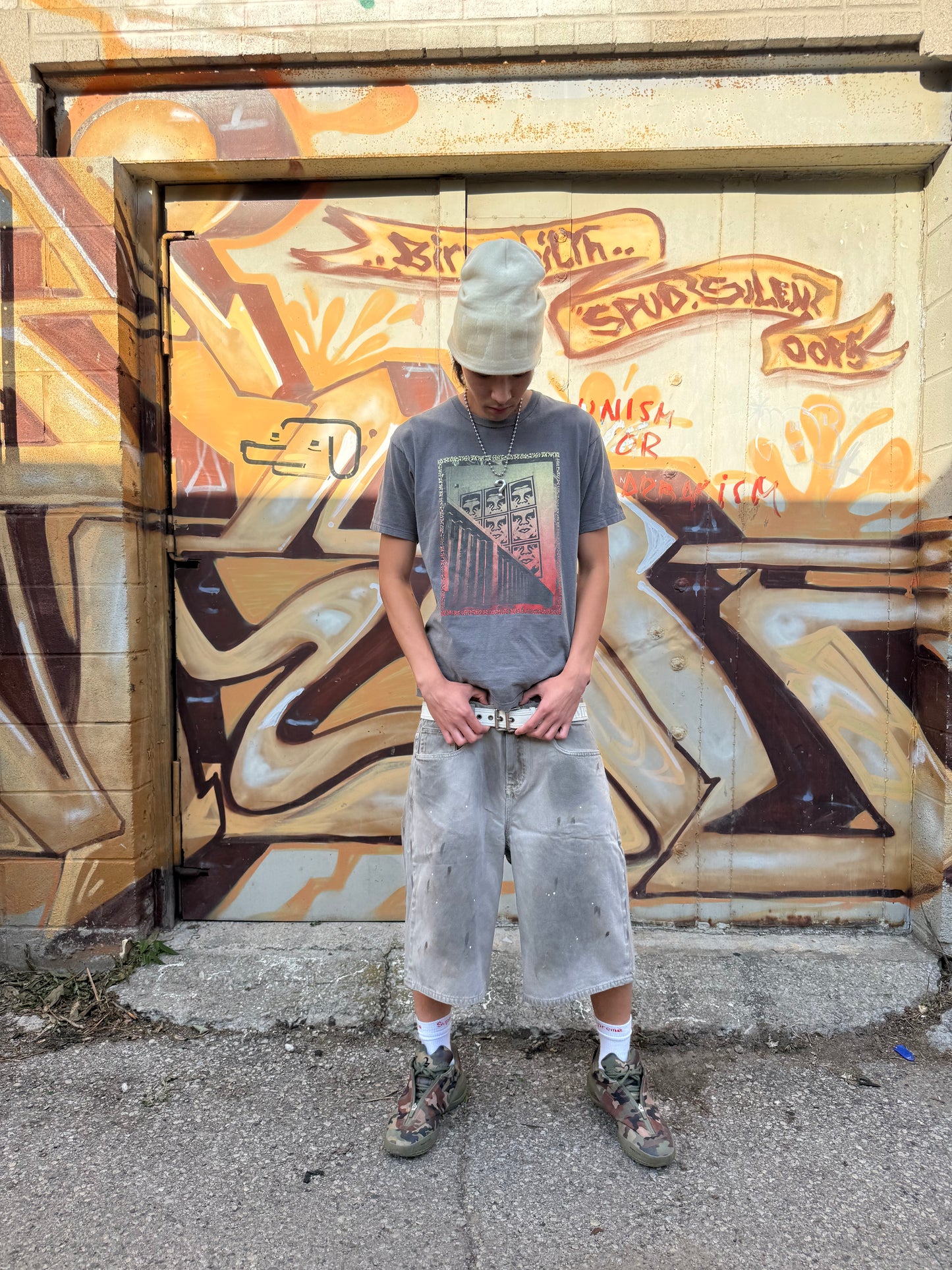 Concrete Baggy Jorts