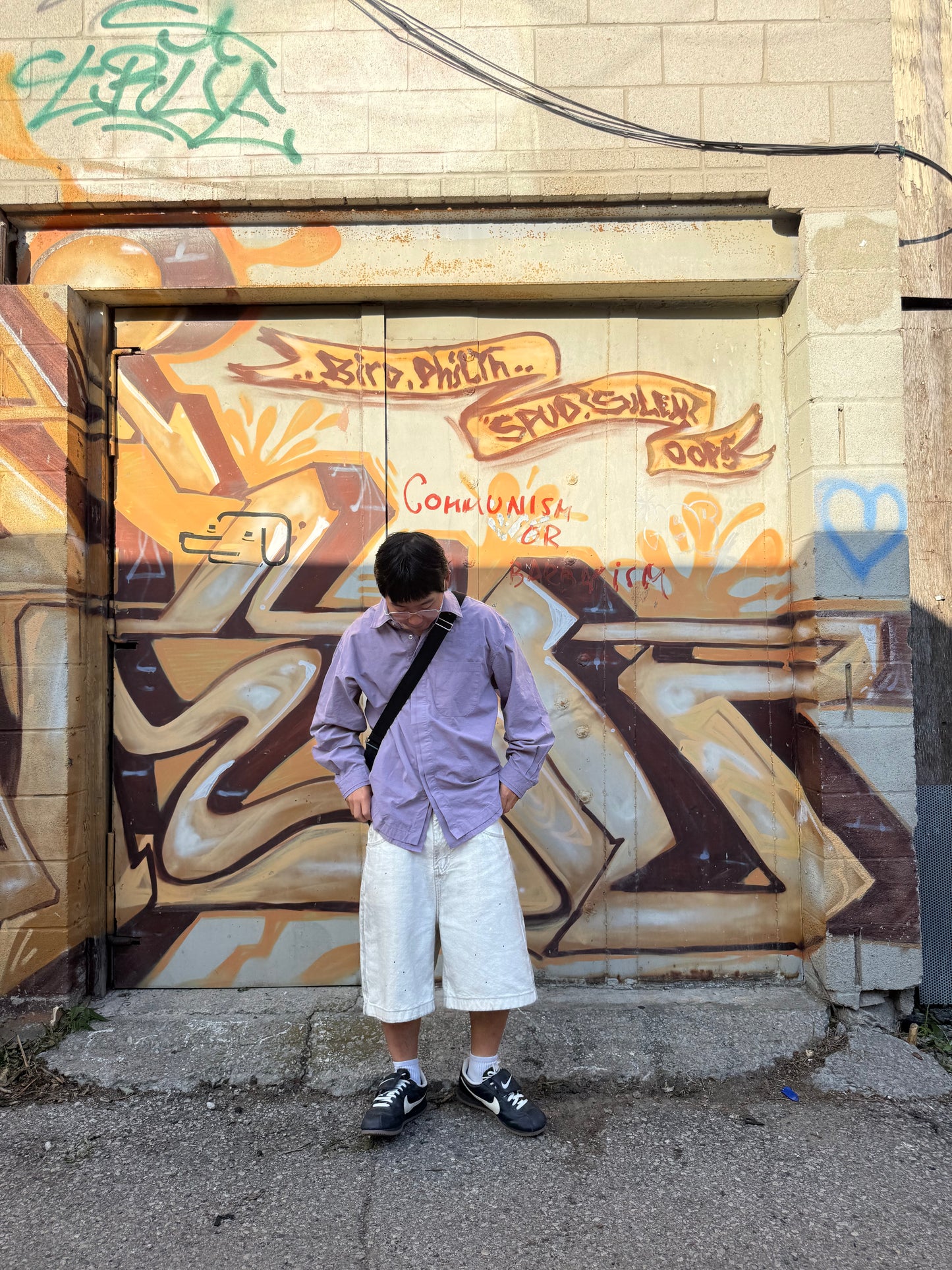 Waxed Detail White Jorts